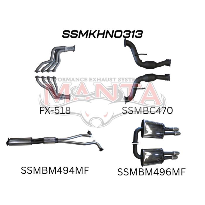 Manta Holden Statesman Sedan WM, WN V8 6.0L LWB Sedan (2006 - 2017) - FULL SYSTEM - 1 3/4in HEADERS