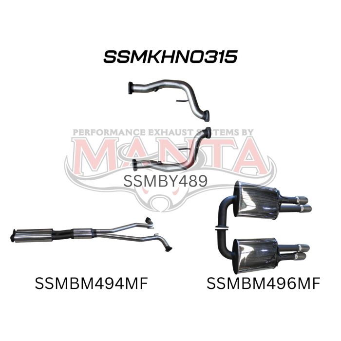 Manta Holden Statesman Sedan WM, WN V8 6.0L LWB Sedan (2006 - 2017) -  CAT BACK