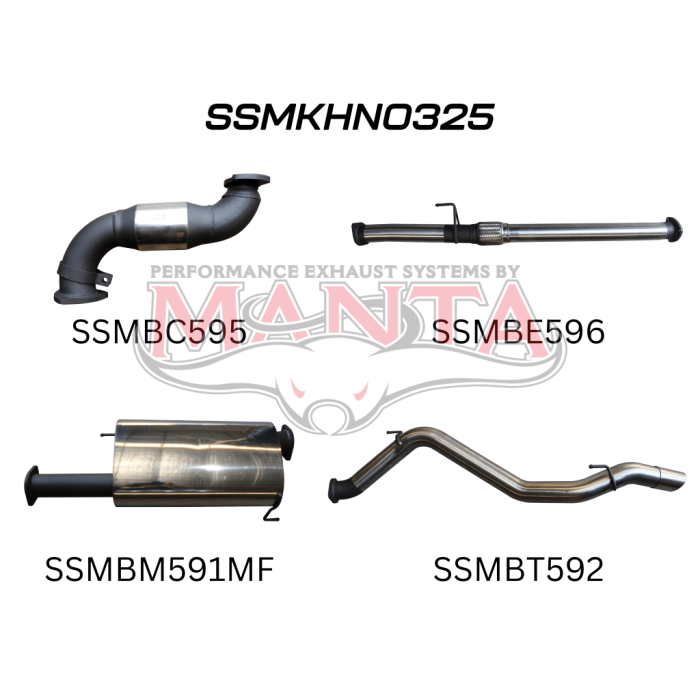 Manta Holden Colorado 7 SUV Wagon 2.8L December 2012 - 2016 (Pre DPF) - TURBO BACK WITH CATS