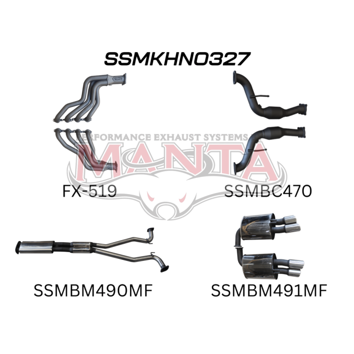 Manta Holden Commodore Sportwagon VF 6.0L, 6.2L V8 Sedan - FULL SYSTEM - 1 7/8in HEADERS