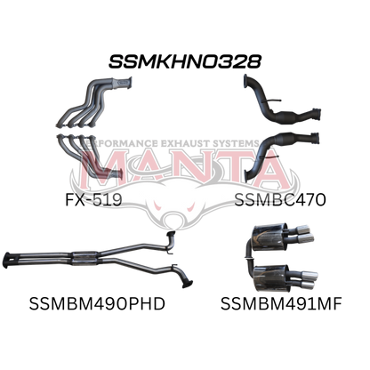 Manta Holden Commodore Sportwagon VF 6.0L, 6.2L V8 Sedan - FULL SYSTEM - 1 7/8in HEADERS
