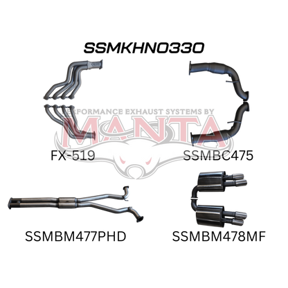Manta Holden Commodore Sportwagon VF 6.0L, 6.2L V8 Sedan - FULL SYSTEM - 1 7/8in HEADERS