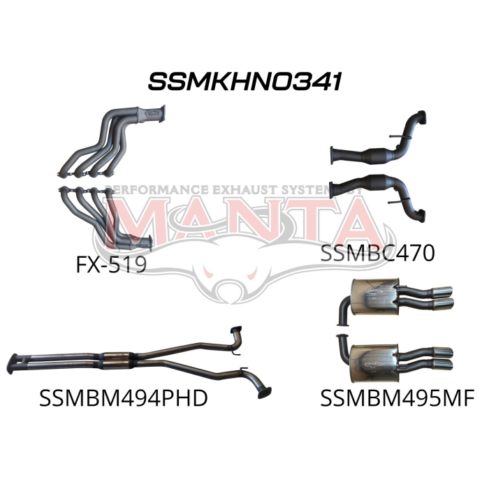 Manta Holden Commodore Ute VF 6.0L, 6.2L V8 Ute - FULL SYSTEM - 1 3/4 HEADERS