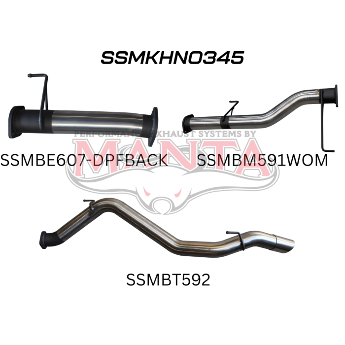 Manta Holden Trailblazer Wagon 2.8L December 2016 - 2020 (With DPF) - DPF BACK
