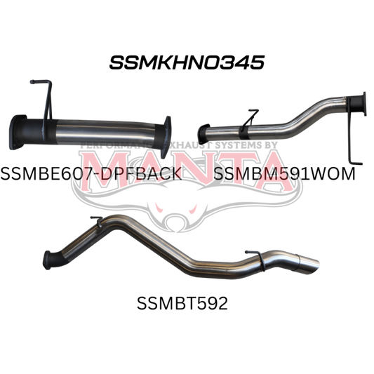 Manta Holden Trailblazer Wagon 2.8L December 2016 - 2020 (With DPF) - DPF BACK