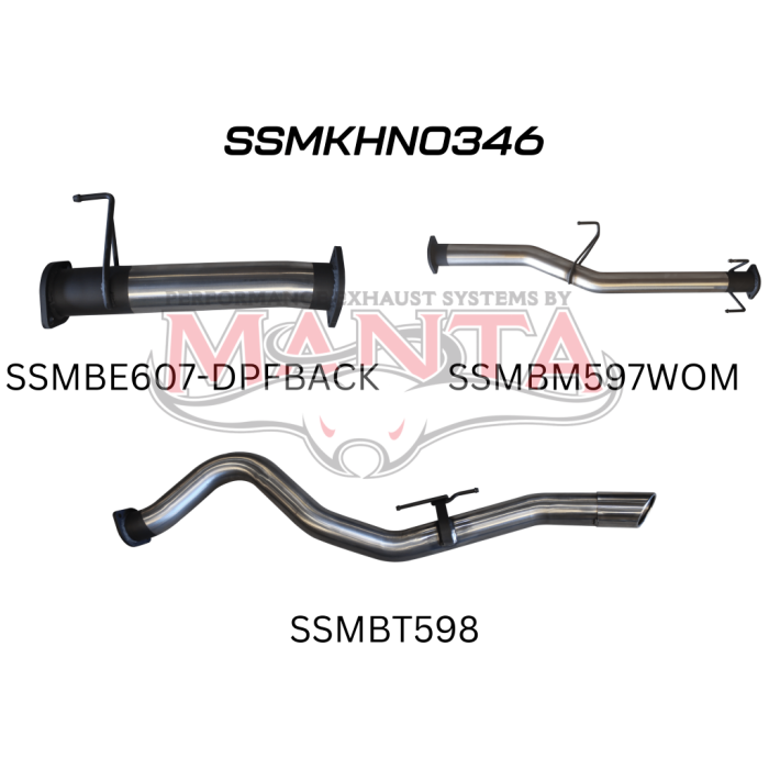 Manta Holden Colorado Ute RG 2.8L August 2016 Onwards (With DPF) - DPF BACK