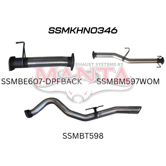 Manta Holden Colorado Ute RG 2.8L August 2016 Onwards (With DPF) - DPF BACK