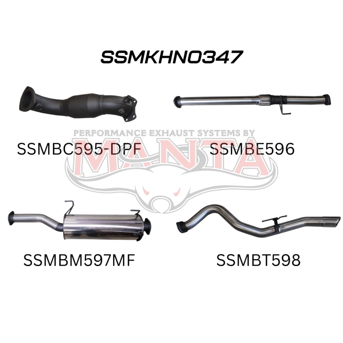 Manta Holden Colorado Ute RG 2.8L August 2016 Onwards (With DPF) - TURBO BACK WITH CATS