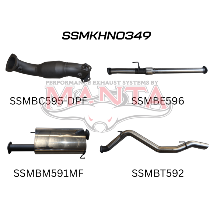 Manta Holden Trailblazer Wagon 2.8L December 2016 - 2020 (With DPF) - TURBO BACK WITH CATS