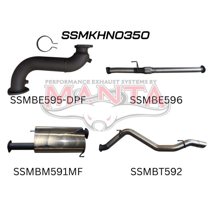 Manta Holden 2020 Trailblazer Wagon 2.8L December 2016 - 2020 (With DPF) - TURBO BACK WITHOUT CATS