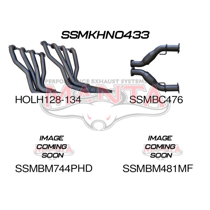 Manta Holden Statesman Sedan WM, WN V8 6.0L LWB Sedan (2006 - 2017) - FULL SYSTEM - 1 3/4in HEADERS
