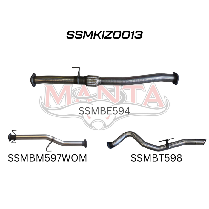 Manta Isuzu Dmax Ute 3.0L CRD Jan 2017 - 2020 (with DPF)- DPF BACK