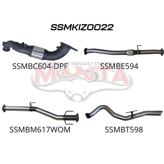 Manta Isuzu Dmax Ute 3.0L CRD Jan 2020 Onwards (with DPF)- TURBO BACK WITH CAT