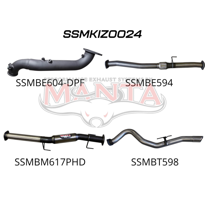 Manta Isuzu Dmax Ute 3.0L CRD Jan 2020 Onwards (with DPF)- TURBO BACK WITHOUT CAT