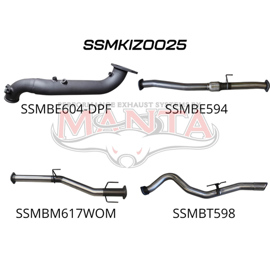 Manta Isuzu Dmax Ute 3.0L CRD Jan 2020 Onwards (with DPF)- TURBO BACK WITHOUT CAT