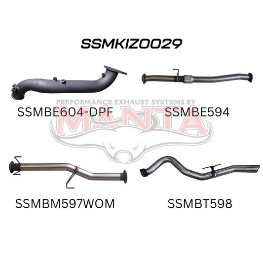 Manta Isuzu Dmax Ute 3.0L CRD Jan 2017 - 2020 (with DPF)- TURBO BACK WITHOUT CAT