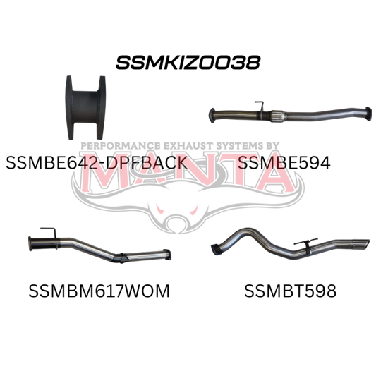 Manta Isuzu Dmax Ute 1.9L 2021 Onwards (with DPF) - DPF BACK