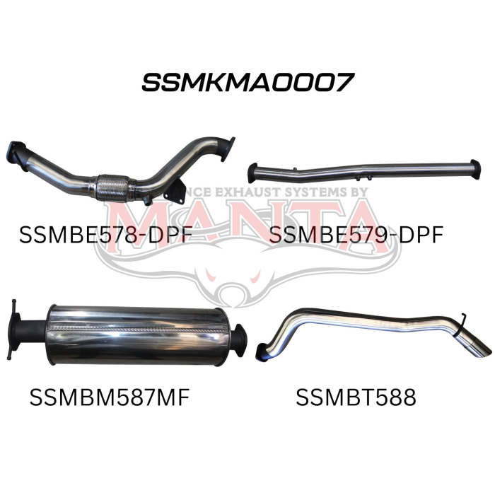 Manta Mazda BT50 Ute 3.2L CRD October 2016 - 2020 (with DPF) TURBO BACK WITHOUT CAT