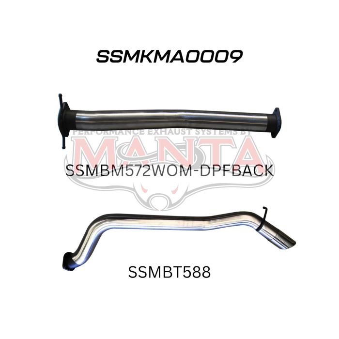 Manta Mazda BT50 Ute 3.2L CRD October 2016 - 2020 (with DPF) DPF BACK