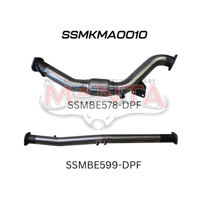 Manta Mazda BT50 Ute 3.2L CRD October 2016 - 2020 (with DPF) DPF REPLACEMENT ONLY WITHOUT CAT