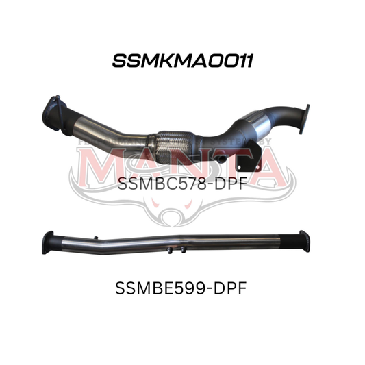 Manta Mazda BT50 Ute 3.2L CRD October 2016 - 2020 (with DPF) DPF REPLACEMENT ONLY WITH CAT