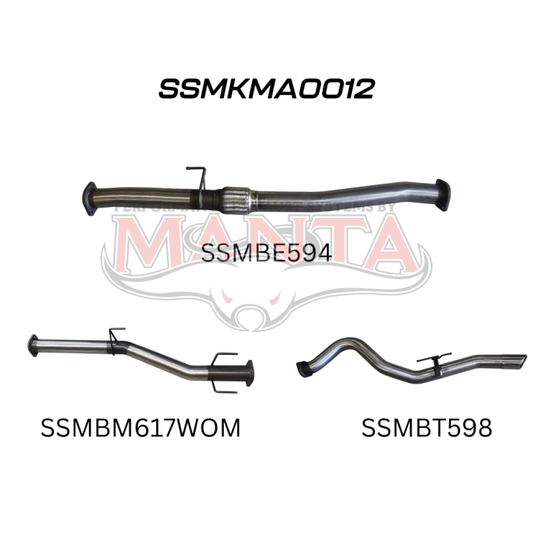 Manta Mazda BT50 Ute 3.0L CRD 2020 Onwards (with DPF) DPF BACK