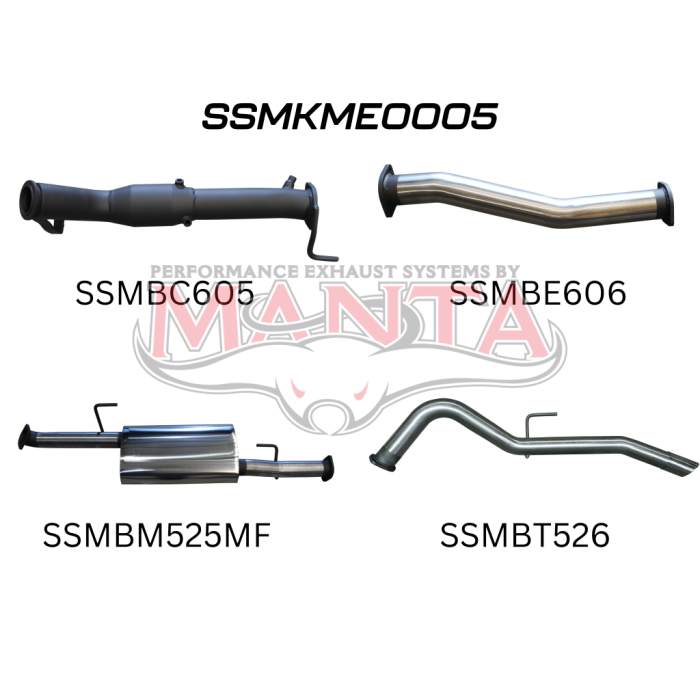 Manta Mercedes-Benz X Class Ute 2.3L 2017-2020 Turbo Diesel- TURBO BACK WITHOUT CAT