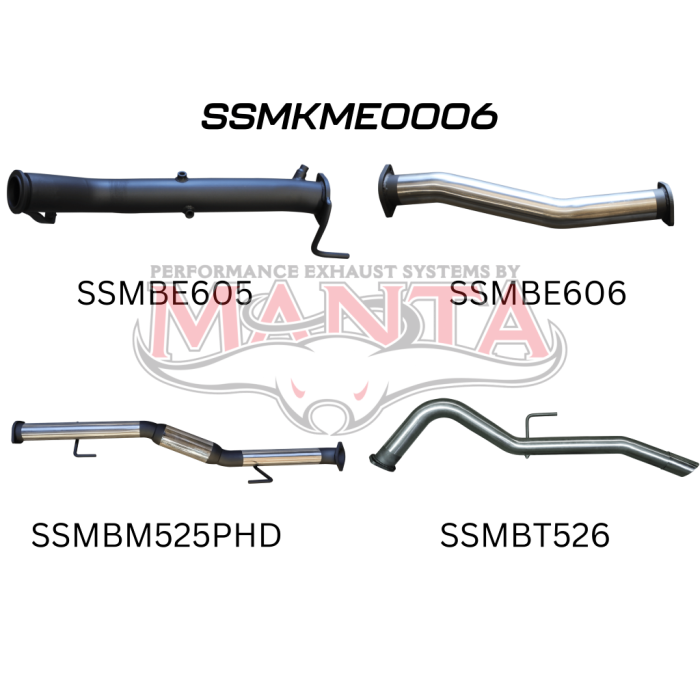 Manta Mercedes-Benz X Class Ute 2.3L 2017-2020 Turbo Diesel- TURBO BACK WITHOUT CAT