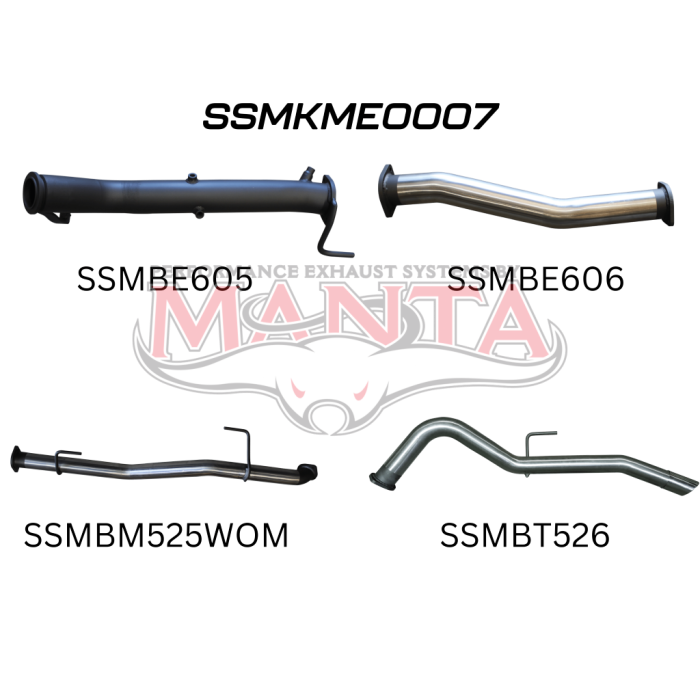 Manta Mercedes-Benz X Class Ute 2.3L 2017-2020 Turbo Diesel- TURBO BACK WITHOUT CAT