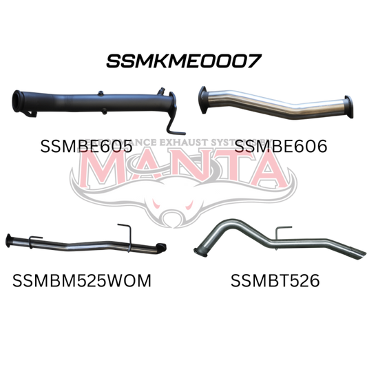 Manta Mercedes-Benz X Class Ute 2.3L 2017-2020 Turbo Diesel- TURBO BACK WITHOUT CAT