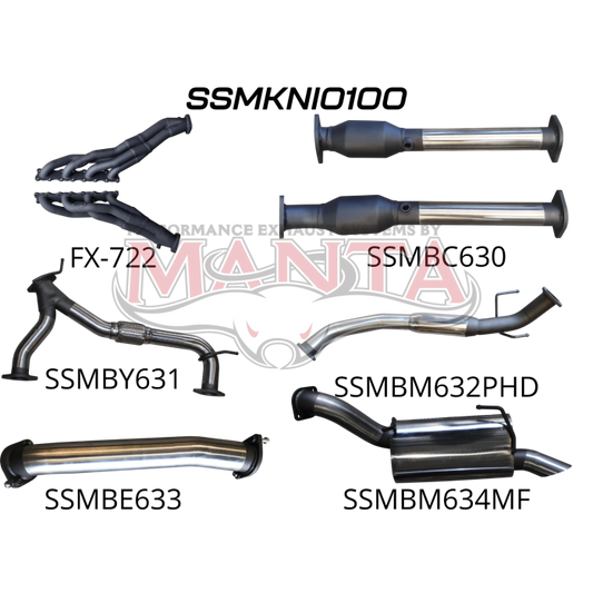 Manta Nissan Patrol Wagon Y62 5.6L V8 Petrol Wagon 2012 Onwards - FULL SYSTEM