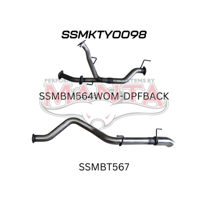 Manta Lexus LX450D Wagon VDJ200 4.5L V8 Twin Turbo Diesel Wagon 2017 - 2021 (with DPF) - DPF BACK