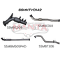 Manta Toyota Hilux Ute GUN126R, GUN125R N80 2.8L & 2.4L Turbo Diesel D4D (with DPF) 2015 to Current - TURBO BACK WITH CATS