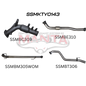 Manta Toyota Hilux Ute GUN126R, GUN125R N80 2.8L & 2.4L Turbo Diesel D4D (with DPF) 2015 to Current - TURBO BACK WITH CATS