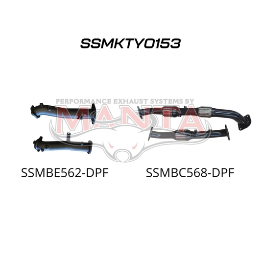Manta Toyota Landcruiser 200 Series Wagon VDJ200 4.5L V8 Twin Turbo Diesel Wagon (with DPF) 2015 Onwards - DPF REPLACEMENT WITH CAT