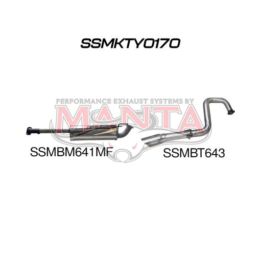 Manta Toyota 2016 FJ Cruiser Wagon GSJ15R V6 4.0L Petrol Wagon - CAT BACK