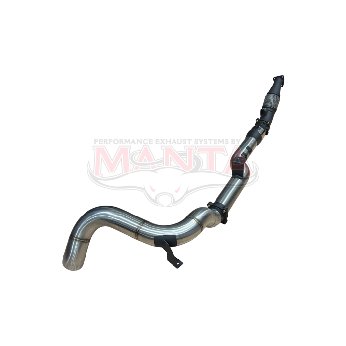 Manta Exhaust - Landcruiser VDJ79 V8 4.5L TD, Dual Cab Ute 2016 To Current,Turbo Back, 4in Single Side Exit With Cat