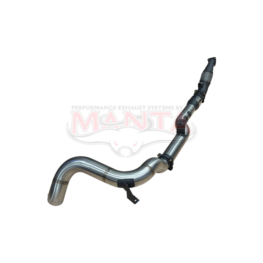Manta Exhaust - Landcruiser VDJ79 V8 4.5L TD, Dual Cab Ute 2016 To Current,Turbo Back, 4in Single Side Exit With Cat