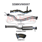 Manta Volkswagen Amarok Ute (June 2012 - 2022) TDI400, TDI420 2H 2.0L Bi-Turbo Ute - TURBO BACK (DUMP AT DIFF)