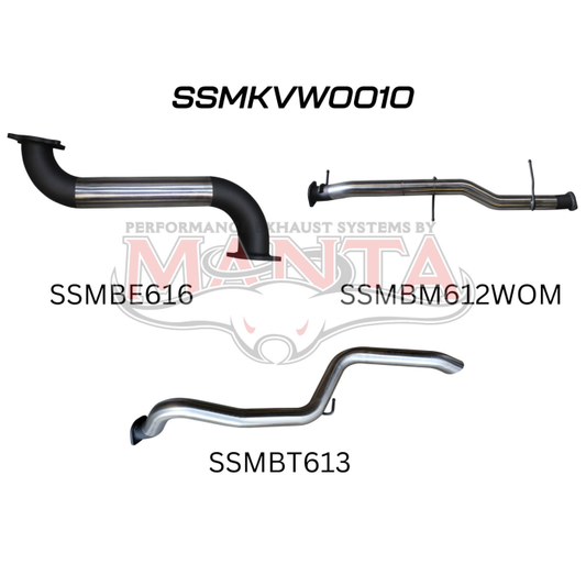 Manta Volkswagen Amarok Ute TDI550, TDI580 2H V6 3.0l Turbo Ute (2016-2022) - DPF BACK - EXTENDED TAILPIPE